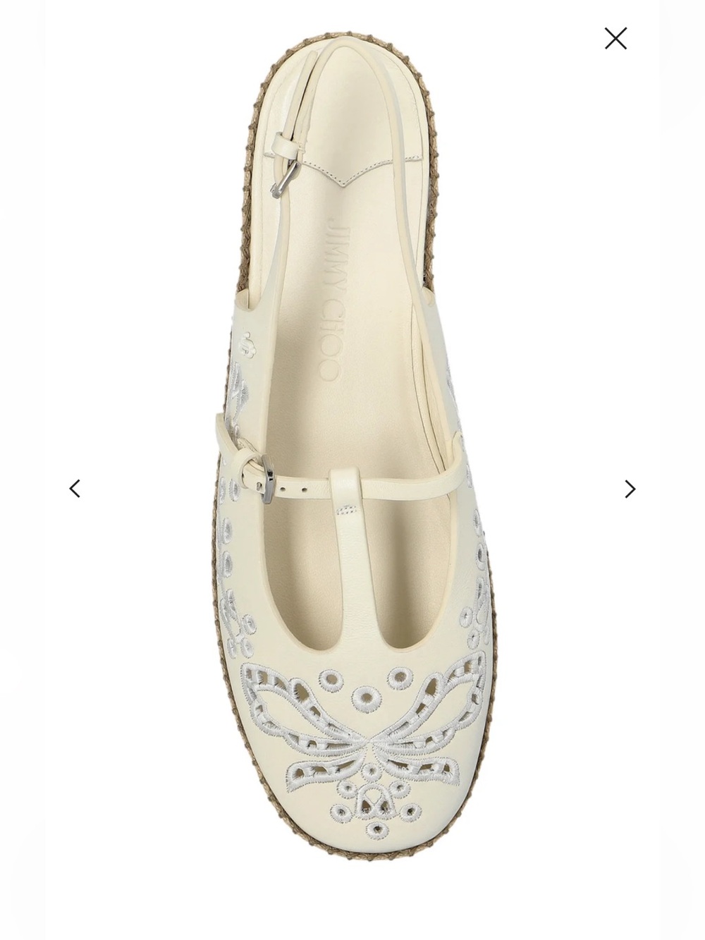 NWOB Jimmy Choo AMIEE SLINGBACK ESPADRILLE Size 37.5